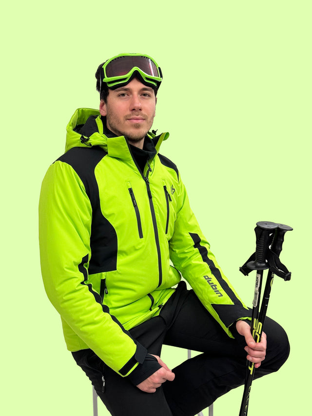 FALZAREGO Ski Jacket 20K - Lime/Black