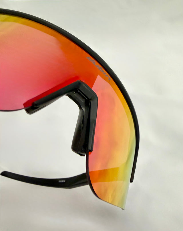 HAWK SUNGLASSES – BLACK/RED LENS