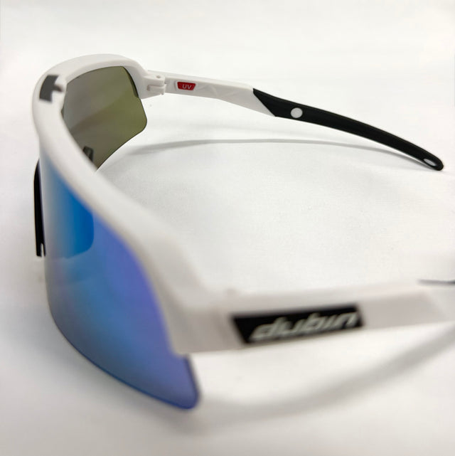 HAWK SUNGLASSES – WHITE/BLUE LENS
