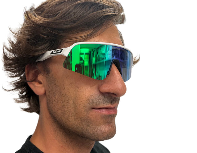 HAWK SUNGLASSES – WHITE/BLUE LENS