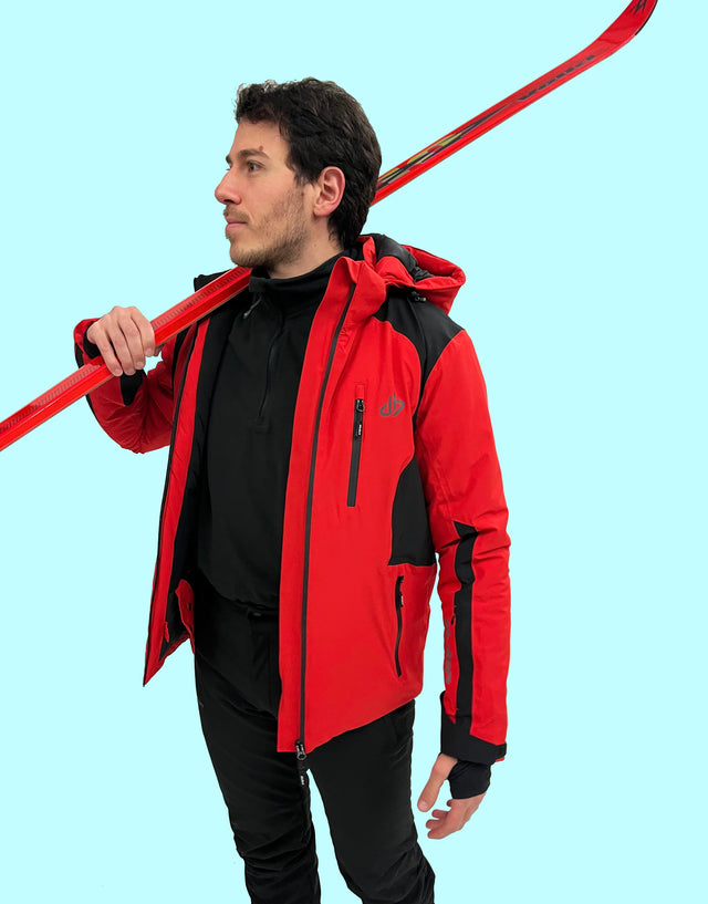 GIACCA SCI FALZAREGO 20K - RED/BLACK