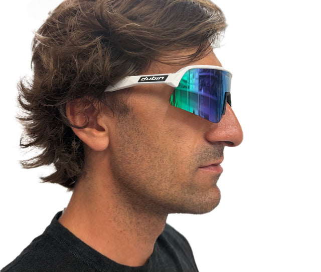 HAWK SUNGLASSES – WHITE/BLUE LENS