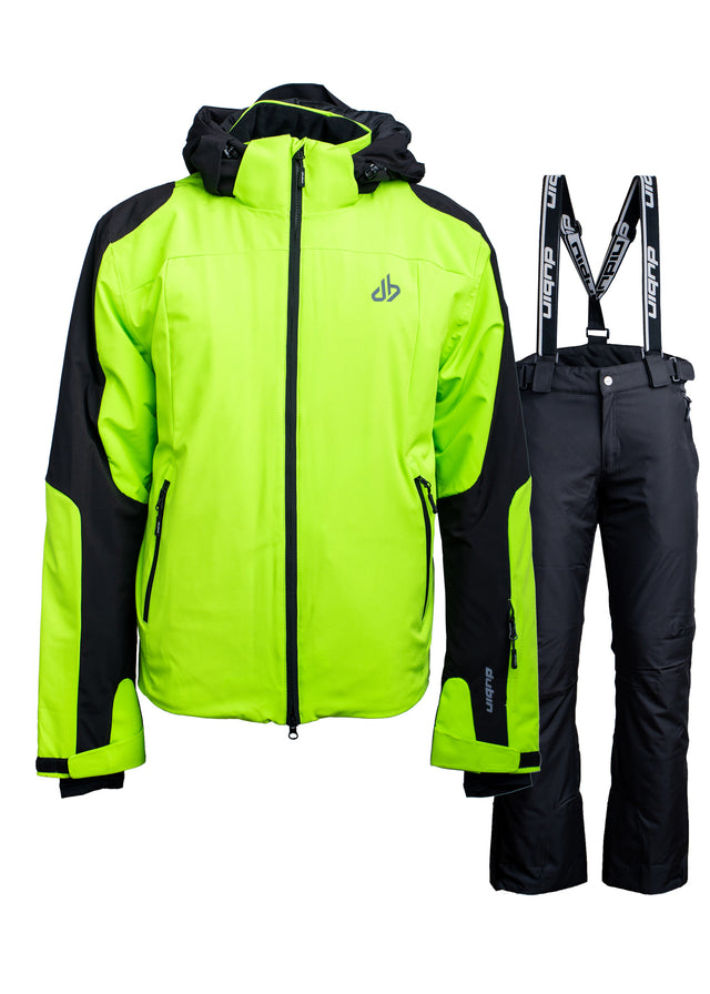 SET SCI ZERMATT 10K 3M THINSULATE - LIME/BLACK