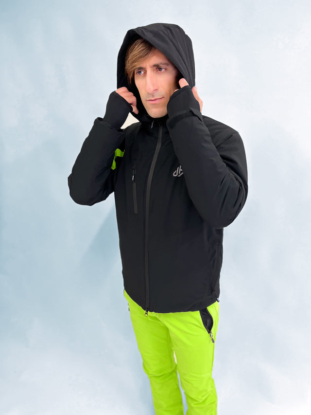 GIACCA SCI ROEN 15K - BLACK/LIME
