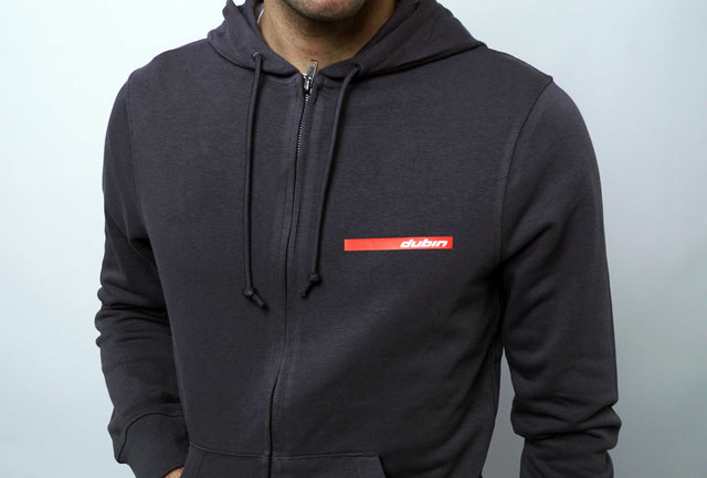 FELPA ZIP CAPPUCCIO - ASPHALT