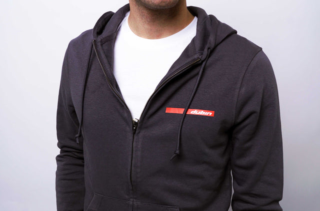 FELPA ZIP CAPPUCCIO - ASPHALT