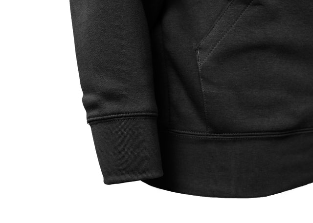 FELPA CAPPUCCIO FULL ZIP - BLACK