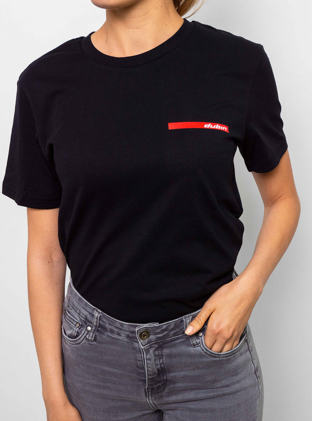 T-SHIRT DONNA RED LINE - BLACK