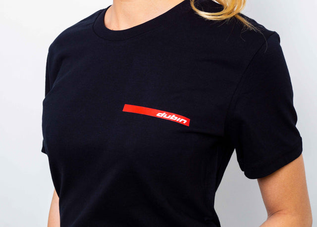 T-SHIRT DONNA RED LINE - BLACK