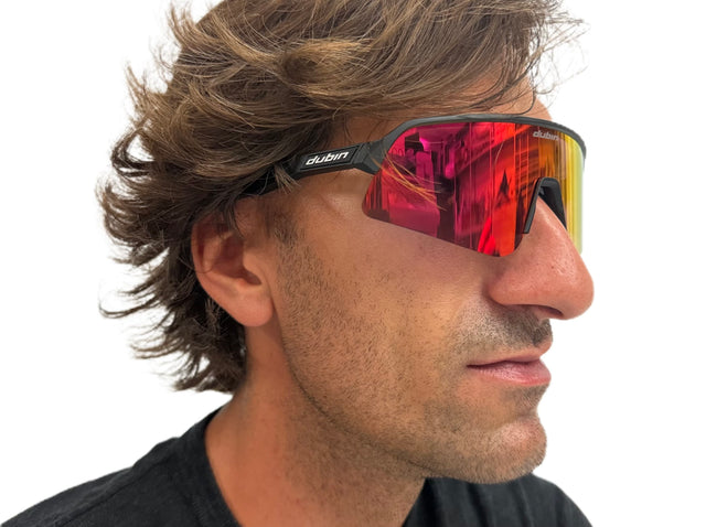 HAWK SUNGLASSES – BLACK/RED LENS