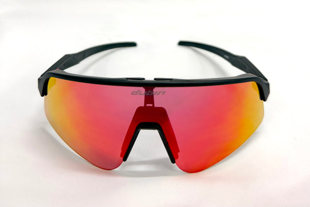 HAWK SUNGLASSES – BLACK/RED LENS