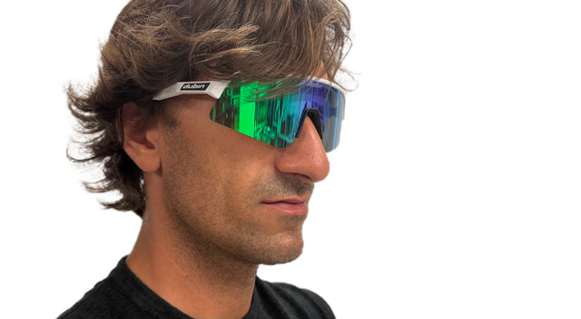 HAWK SUNGLASSES – WHITE/BLUE LENS