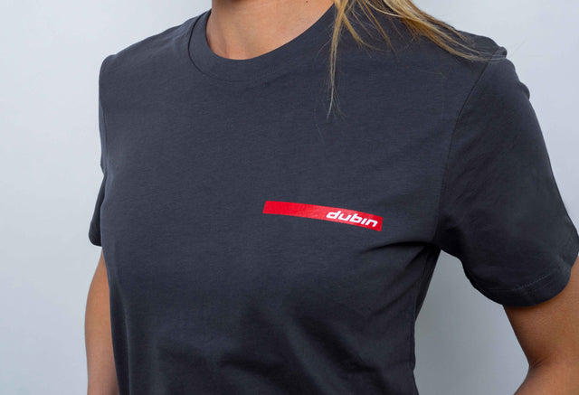 T-SHIRT DONNA RED LINE - ANTHRACITE