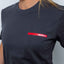 T-SHIRT DONNA RED LINE - ANTHRACITE