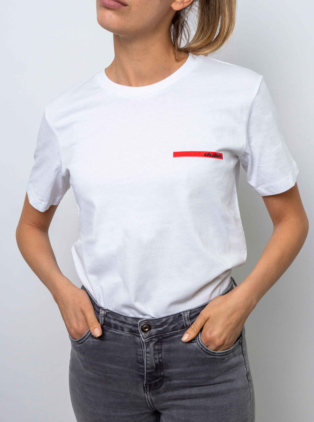 T-SHIRT DONNA RED LINE - WHITE